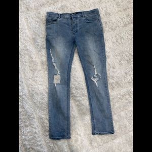 ZaneRobe Joe Blow Distressed light denim jeans
